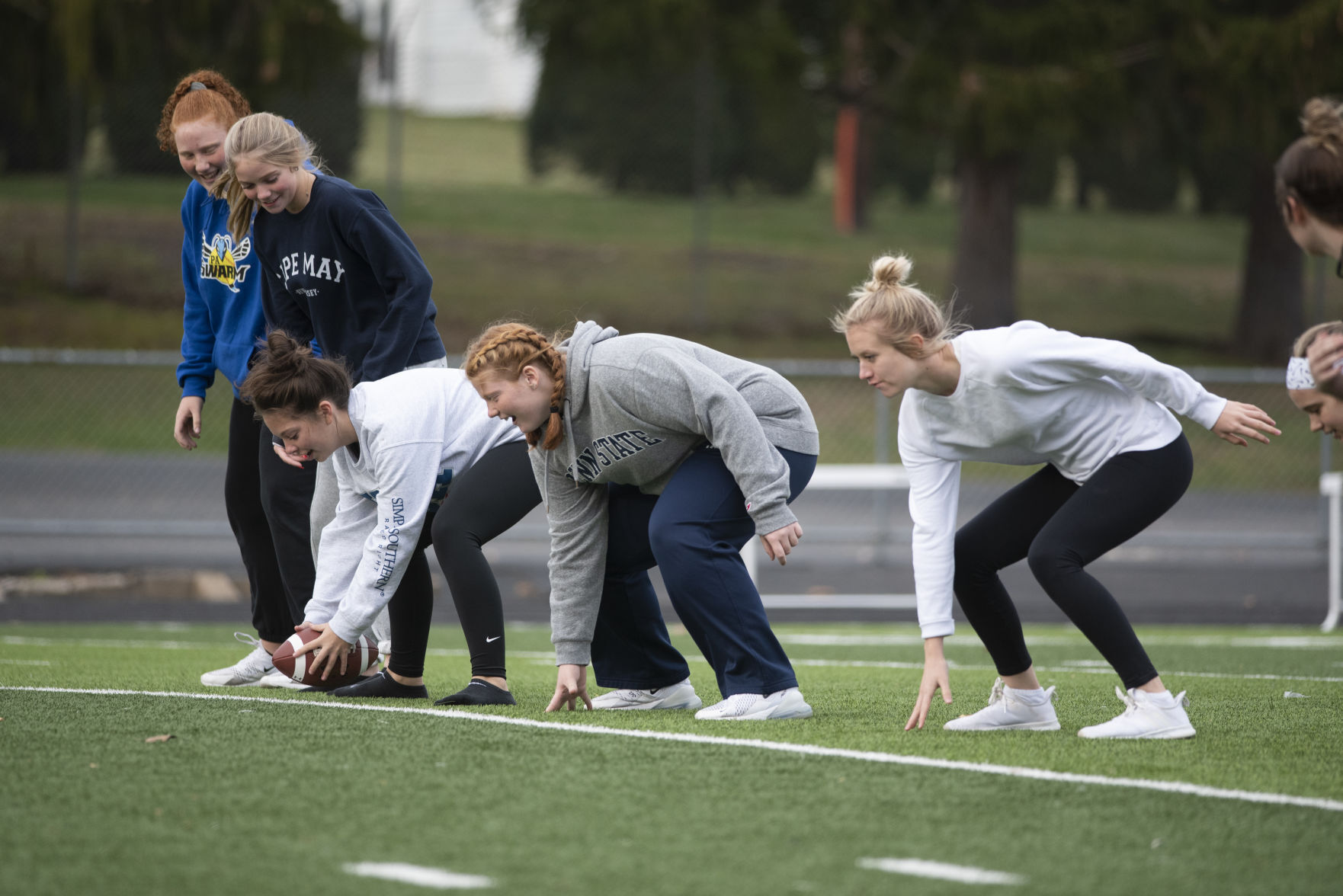 Practicing for powder puff